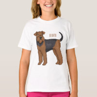 Ilustração de desenho animado de cão Airedale terr