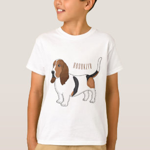 Camiseta Ilustração de desenho animado de cão de cão de cão
