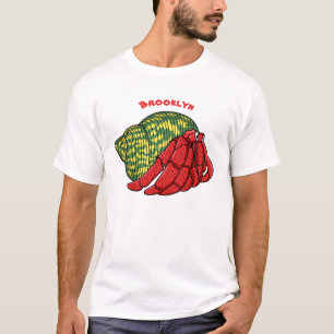 Camiseta Ilustração de desenho animado de caranguejo-ermi