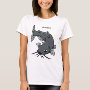 Camiseta Ilustração de desenho animado de catfish