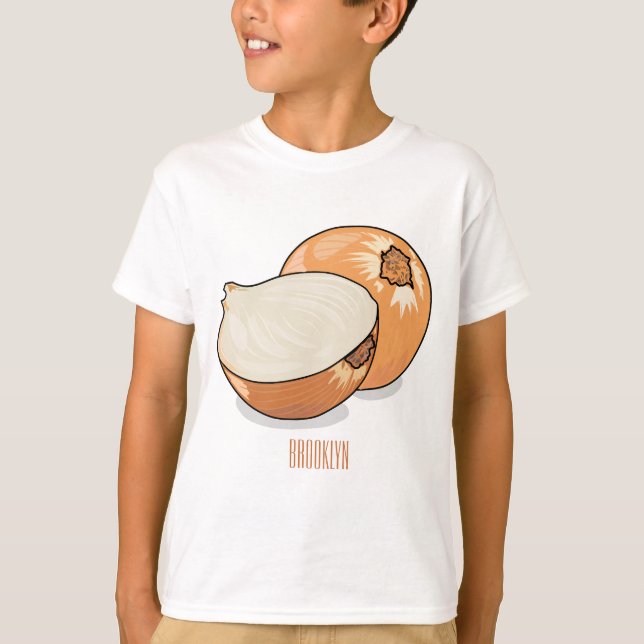 Camiseta Ilustração de desenho animado de cebola (Frente)