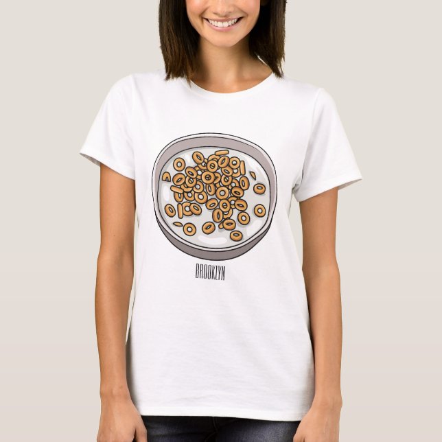 Camiseta Ilustração de desenho animado de cereais (Frente)
