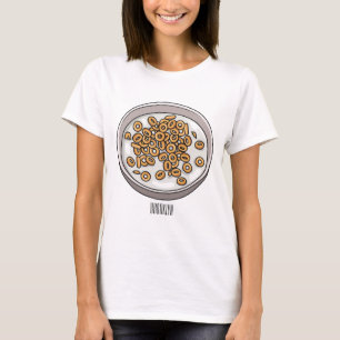 Camiseta Ilustração de desenho animado de cereal