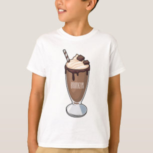 Camiseta Ilustração de desenho animado de Chocolate Milksha
