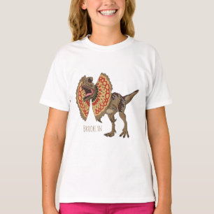 Camiseta Ilustração de desenho animado de Dilophosaurus