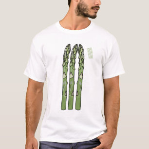 Camiseta Ilustração de desenho animado de espargos