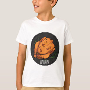 Camiseta Ilustração de desenho animado de frango assado