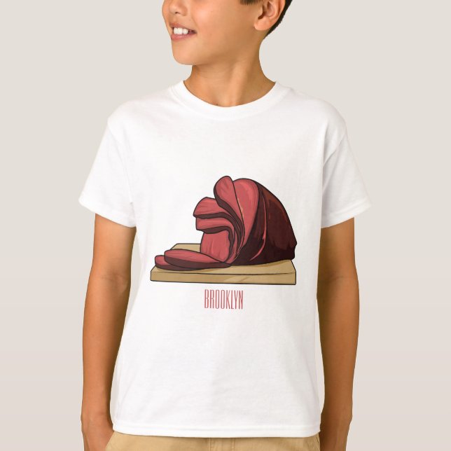 Camiseta Ilustração de desenho animado de Ham (Frente)
