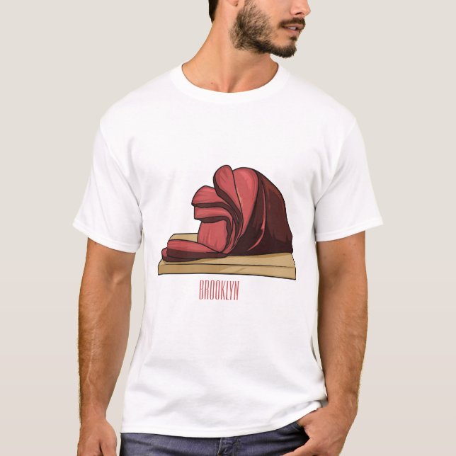 Camiseta Ilustração de desenho animado de Ham (Frente)