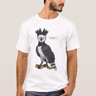 Camiseta Ilustração de desenho animado de Harpy eagle