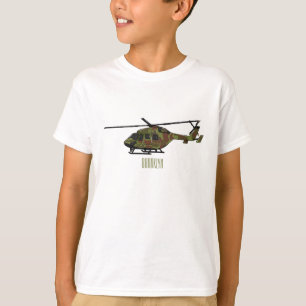 Camiseta Ilustração de desenho animado de helicóptero do ex
