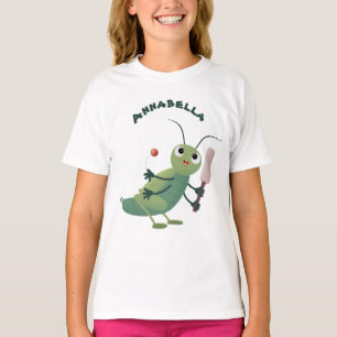 Camiseta Ilustração de desenho animado de insetos de crí