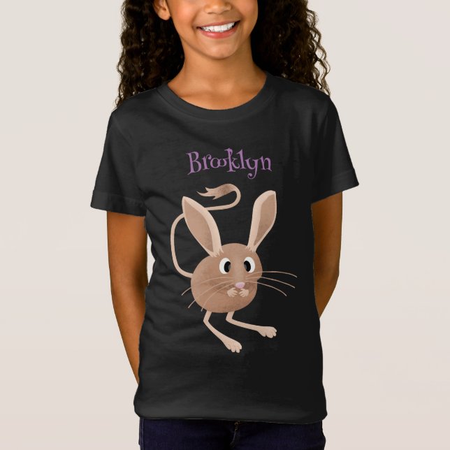 Camiseta Ilustração de desenho animado de jerboa, de orelha (Frente)