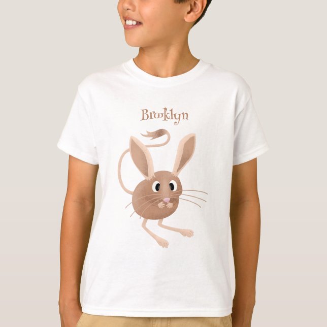 Camiseta Ilustração de desenho animado de jerboa, de orelha (Frente)