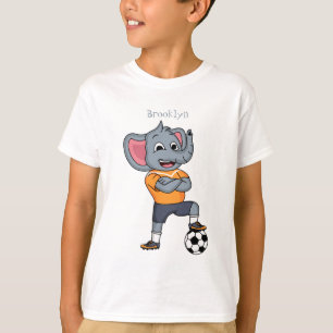 Camiseta Ilustração de desenho animado de jogador de fute