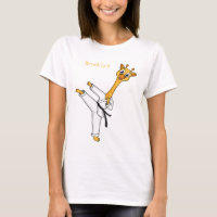 Ilustração de desenho animado de Kung Fu girafa