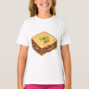 Camiseta Ilustração de desenho animado de Lasagna