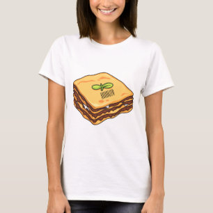 Camiseta Ilustração de desenho animado de Lasagna