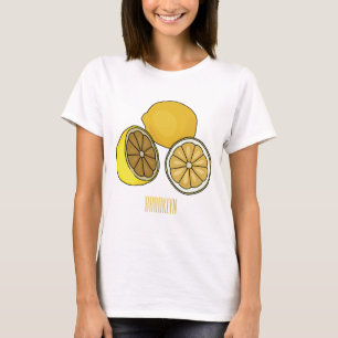 Camiseta Ilustração de desenho animado de limão