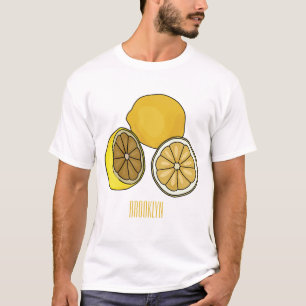 Camiseta Ilustração de desenho animado de limão