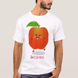 Camiseta Ilustração de desenho animado de maçã dançant