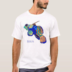 Camiseta Ilustração de desenho animado de mandarino