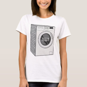Camiseta Ilustração de desenho animado de máquina de lavar