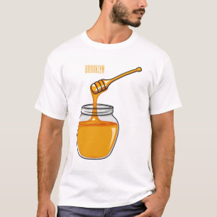Camiseta Ilustração de desenho animado de mel