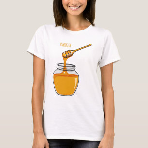 Camiseta Ilustração de desenho animado de mel