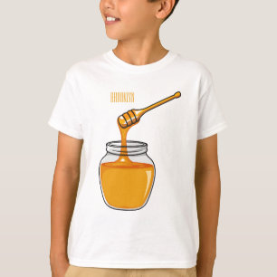 Camiseta Ilustração de desenho animado de mel