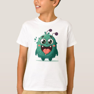 Camiseta Ilustração de desenho animado de monstro fofo