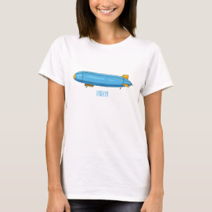 Camiseta Ilustração de desenho animado de nave