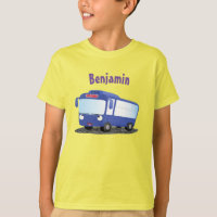 Ilustração de desenho animado de ônibus moderno az