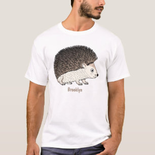 Camiseta Ilustração de desenho animado de ouriço picante
