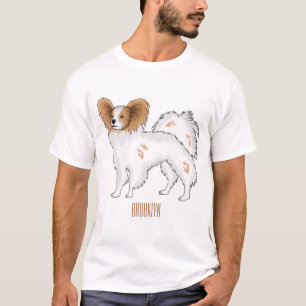 Camiseta Ilustração de desenho animado de Papillon