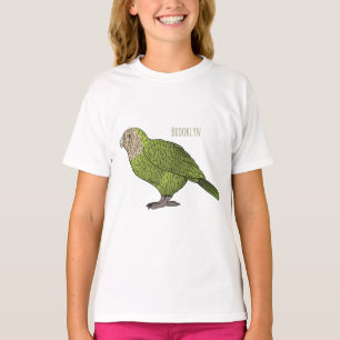 Camiseta Ilustração de desenho animado de pássaro Kakapo