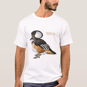 Camiseta Ilustração de desenho animado de pássaro merganser