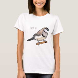 Camiseta Ilustração de desenho animado de pássaros de barba