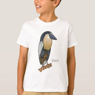 Camiseta Ilustração de desenho animado de pássaros de bico-