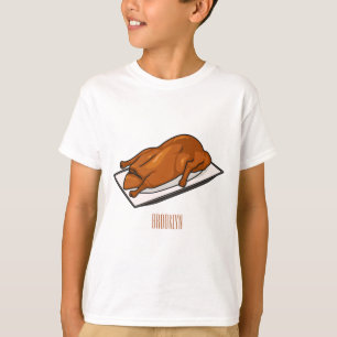 Camiseta Ilustração de desenho animado de patos-de-porco