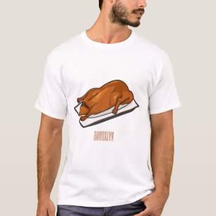 Camiseta Ilustração de desenho animado de patos-de-porco