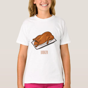 Camiseta Ilustração de desenho animado de patos-de-porco