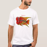 ilustração de desenho animado de peixe cichlido fl