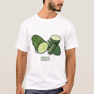 Camiseta Ilustração de desenho animado de pepino