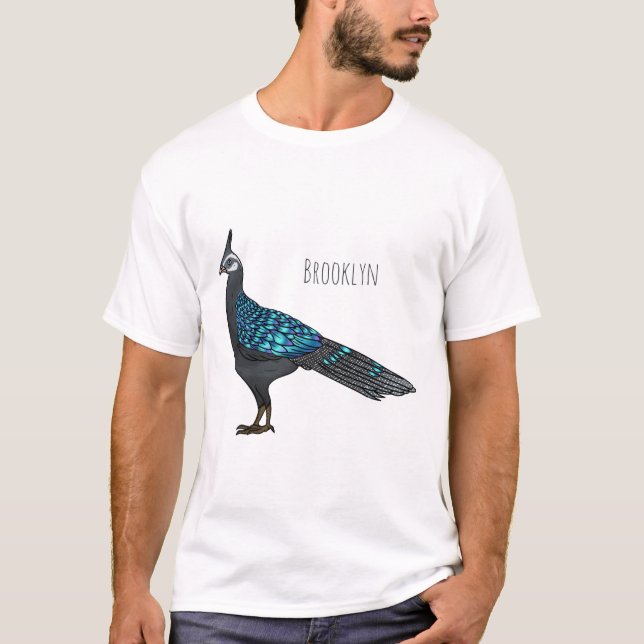 Camiseta Ilustração de desenho animado de pheasant pheasant (Frente)
