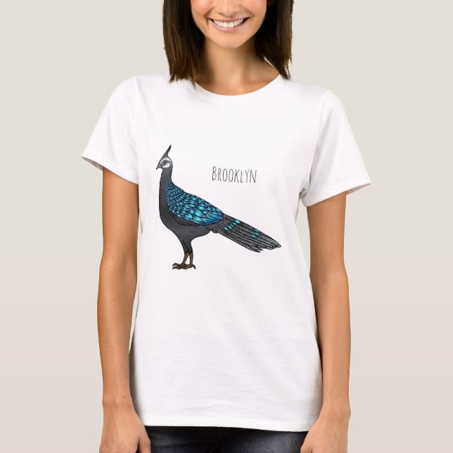 Camiseta Ilustração de desenho animado de pheasant pheasant (Frente)