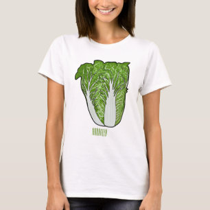Camiseta Ilustração de desenho animado de repolho chinês