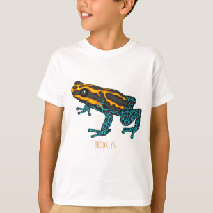 Camiseta Ilustração de desenho animado de sapo venenoso