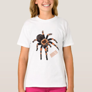 Camiseta ilustração de desenho animado de tarântula