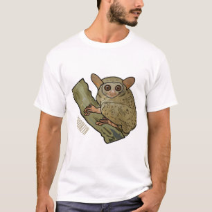Camiseta Ilustração de desenho animado de Tarsier